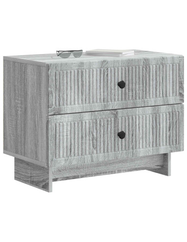Armadio da Notte con cassetto Grigio Sonoma 62 x 34,5 x 47,5 cm