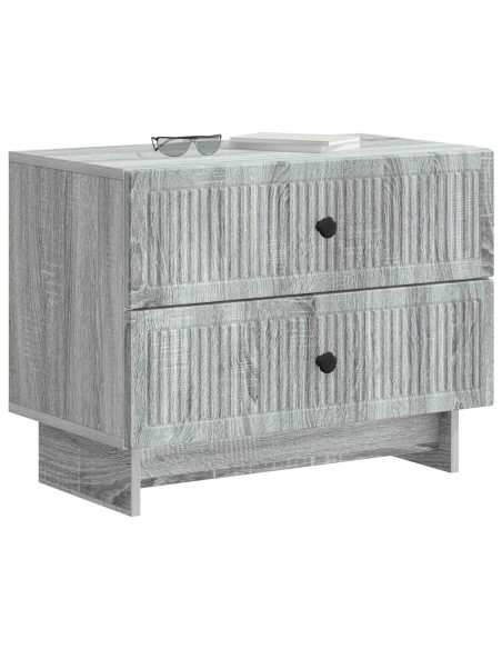 Armadio da Notte con cassetto Grigio Sonoma 62 x 34,5 x 47,5 cm