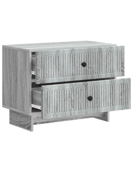 Armadio da Notte con cassetto Grigio Sonoma 62 x 34,5 x 47,5 cm