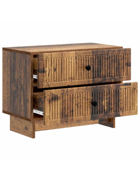Armadio da Notte con cassetto Legno antico 62 x 34,5 x 47,5 cm