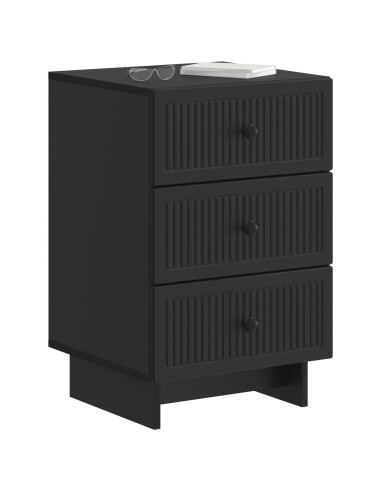 Armadio da Notte Nero 43 x 41 x 66,5 cm Legno ingegnerizzato