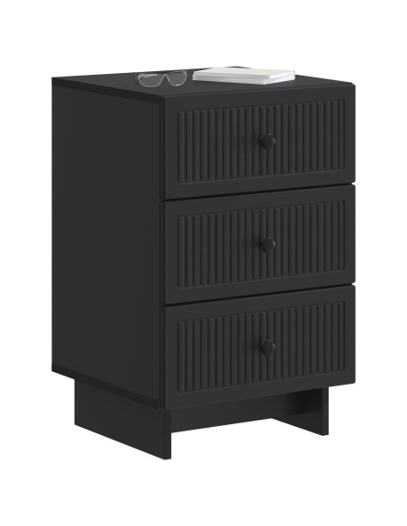 Armadio da Notte Nero 43 x 41 x 66,5 cm Legno ingegnerizzato
