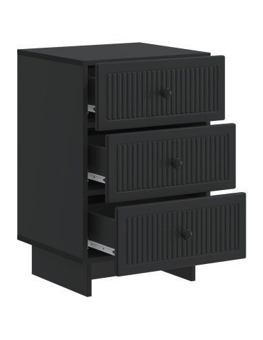 Armadio da Notte Nero 43 x 41 x 66,5 cm Legno ingegnerizzato