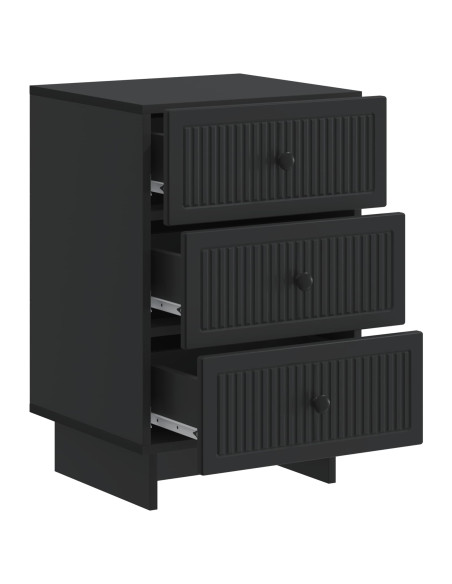 Armadio da Notte Nero 43 x 41 x 66,5 cm Legno ingegnerizzato