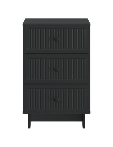 Armadio da Notte Nero 43 x 41 x 66,5 cm Legno ingegnerizzato