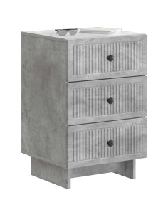 Armadio da Notte con cassetto Grigio Cemento 43 x 41 x 66,5 cm 2