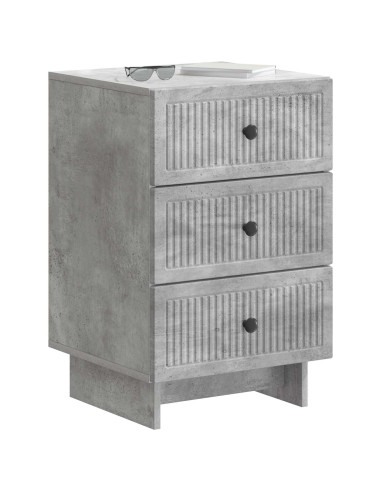 Armadio da Notte con cassetto Grigio Cemento 43 x 41 x 66,5 cm