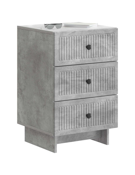 Armadio da Notte con cassetto Grigio Cemento 43 x 41 x 66,5 cm