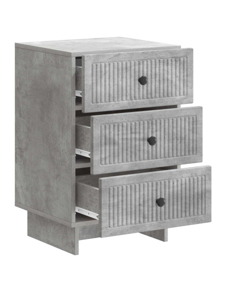 Armadio da Notte con cassetto Grigio Cemento 43 x 41 x 66,5 cm