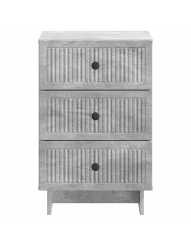 Armadio da Notte con cassetto Grigio Cemento 43 x 41 x 66,5 cm
