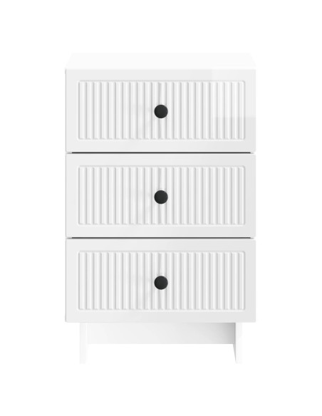 Armadio da Notte con cassetto Bianco Lucido 43 x 41 x 66,5 cm