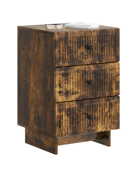 Armadio da Notte con cassetto Rovere Fumo 43 x 41 x 66,5 cm