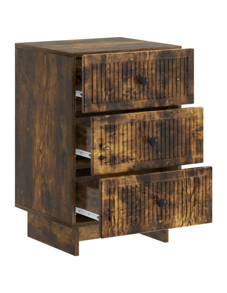 Armadio da Notte con cassetto Rovere Fumo 43 x 41 x 66,5 cm