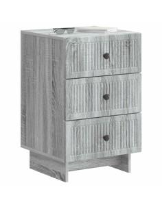 Armadio da Notte con cassetto Grigio Sonoma 43 x 41 x 66,5 cm 2