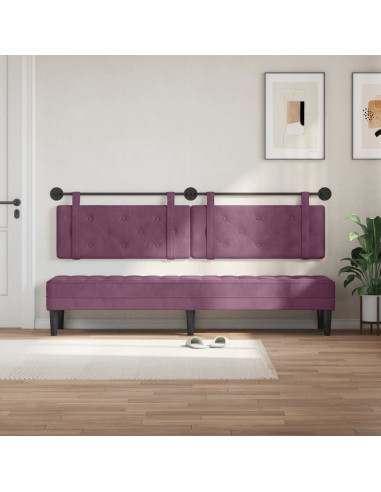 Testata appesa Montaggio a parete Viola 210 x 55 x 5 cm Velluto