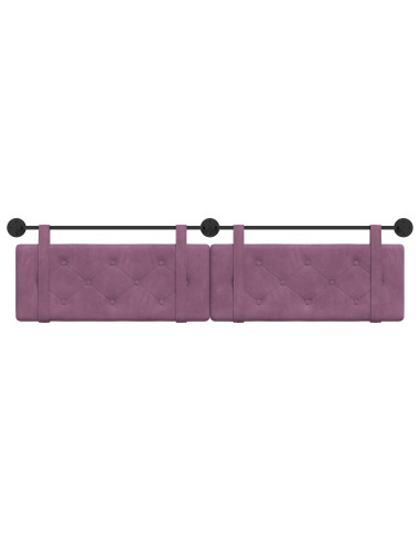 Testata appesa Montaggio a parete Viola 210 x 55 x 5 cm Velluto