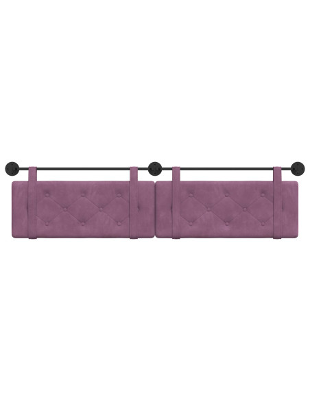 Testata appesa Montaggio a parete Viola 210 x 55 x 5 cm Velluto