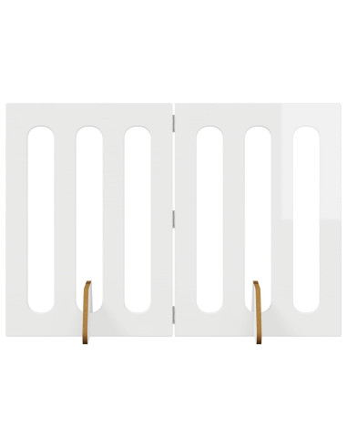 Recinto pieghevole per animali 2 pcs Bianco Lucido