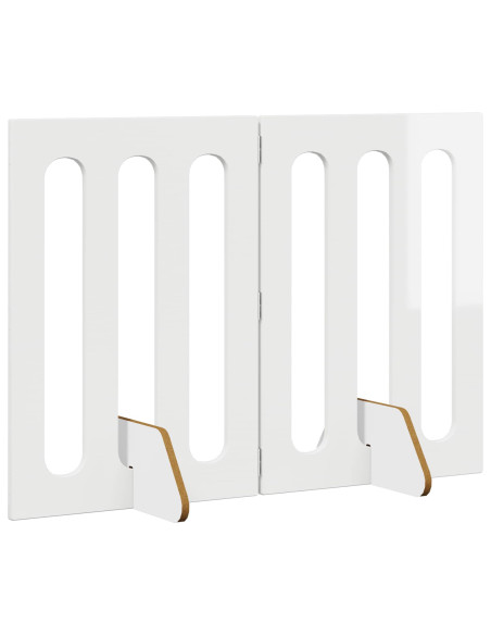 Recinto pieghevole per animali 2 pcs Bianco Lucido