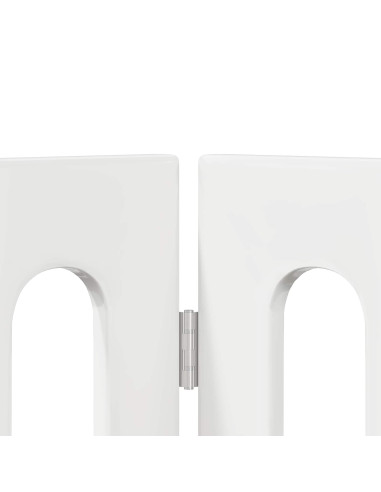 Recinto pieghevole per animali 2 pcs Bianco Lucido