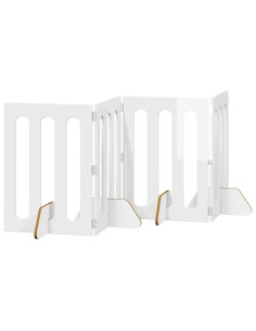 Recinto pieghevole per animali 4 pcs Bianco Lucido 2
