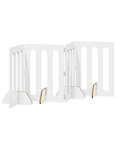 Recinto pieghevole per animali 4 pcs Bianco Lucido