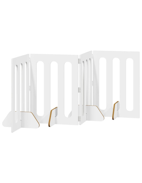 Recinto pieghevole per animali 4 pcs Bianco Lucido