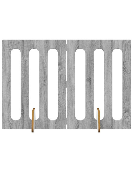 Recinto pieghevole per animali 2 pcs Sonoma grigia