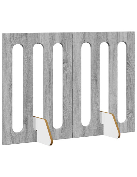 Recinto pieghevole per animali 2 pcs Sonoma grigia