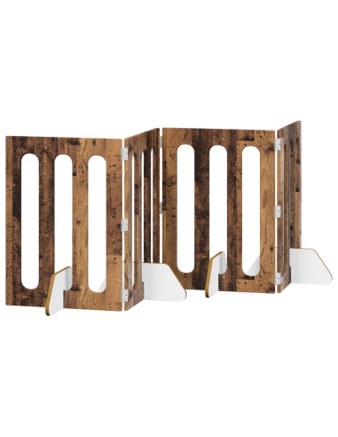 Recinto pieghevole per animali 4 pcs Legno di quercia