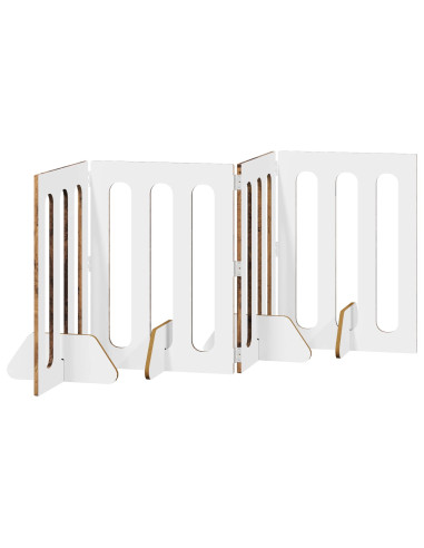 Recinto pieghevole per animali 4 pcs Legno di quercia