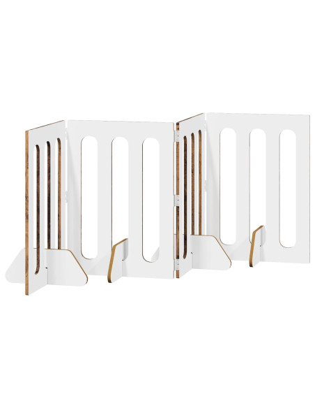 Recinto pieghevole per animali 4 pcs Legno di quercia