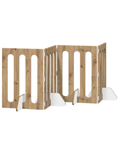 Recinto pieghevole per animali 4 pcs Rovere Artigianale