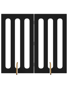 Recinto pieghevole per animali 2 pcs Rovere Nero 2