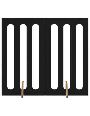 Recinto pieghevole per animali 2 pcs Rovere Nero