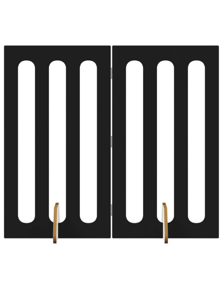 Recinto pieghevole per animali 2 pcs Rovere Nero