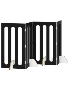 Recinto pieghevole per animali 4 pcs Rovere Nero 2