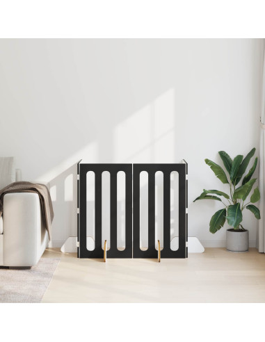 Recinto pieghevole per animali 4 pcs Rovere Nero