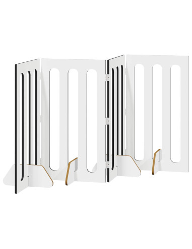 Recinto pieghevole per animali 4 pcs Rovere Nero