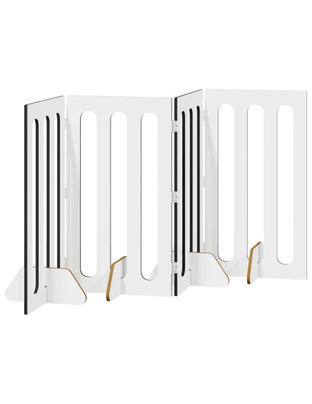 Recinto pieghevole per animali 4 pcs Rovere Nero