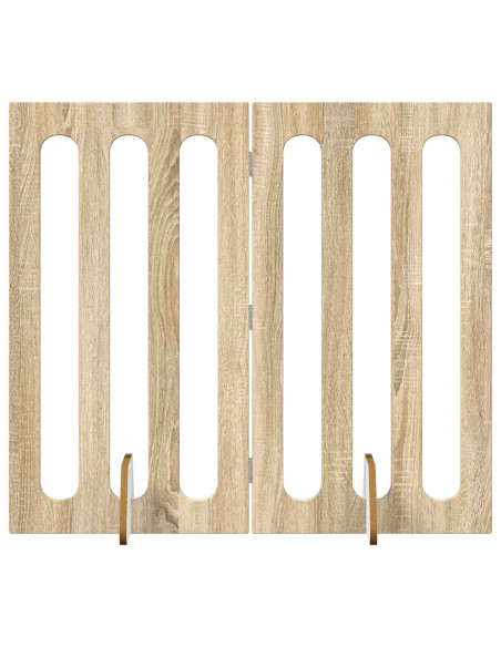 Recinto pieghevole per animali 2 pcs Rovere Sonoma