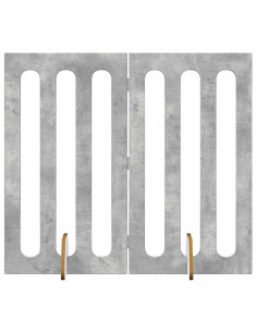 Recinto pieghevole per animali 2 pcs Grigio Cemento 2