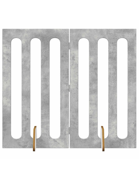 Recinto pieghevole per animali 2 pcs Grigio Cemento