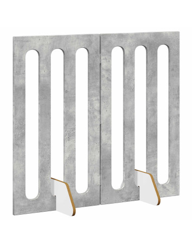 Recinto pieghevole per animali 2 pcs Grigio Cemento