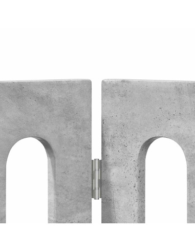 Recinto pieghevole per animali 2 pcs Grigio Cemento