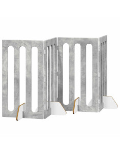 Recinto pieghevole per animali 4 pcs Grigio Cemento 2