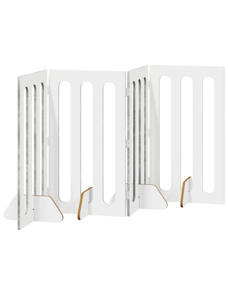 Recinto pieghevole per animali 4 pcs Grigio Cemento