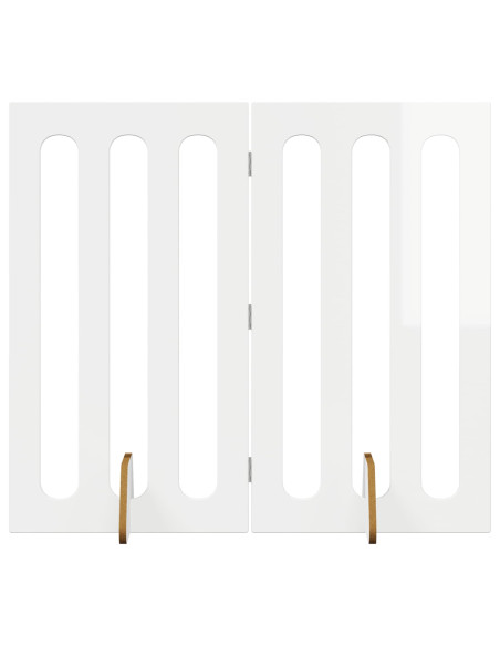 Recinto pieghevole per animali 2 pcs Bianco Lucido