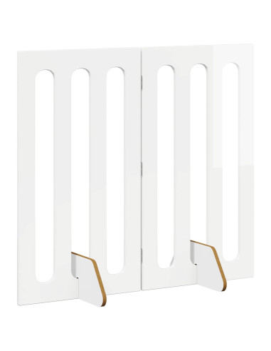 Recinto pieghevole per animali 2 pcs Bianco Lucido