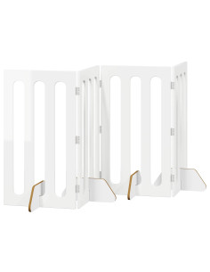Recinto pieghevole per animali 4 pcs Bianco Lucido 2